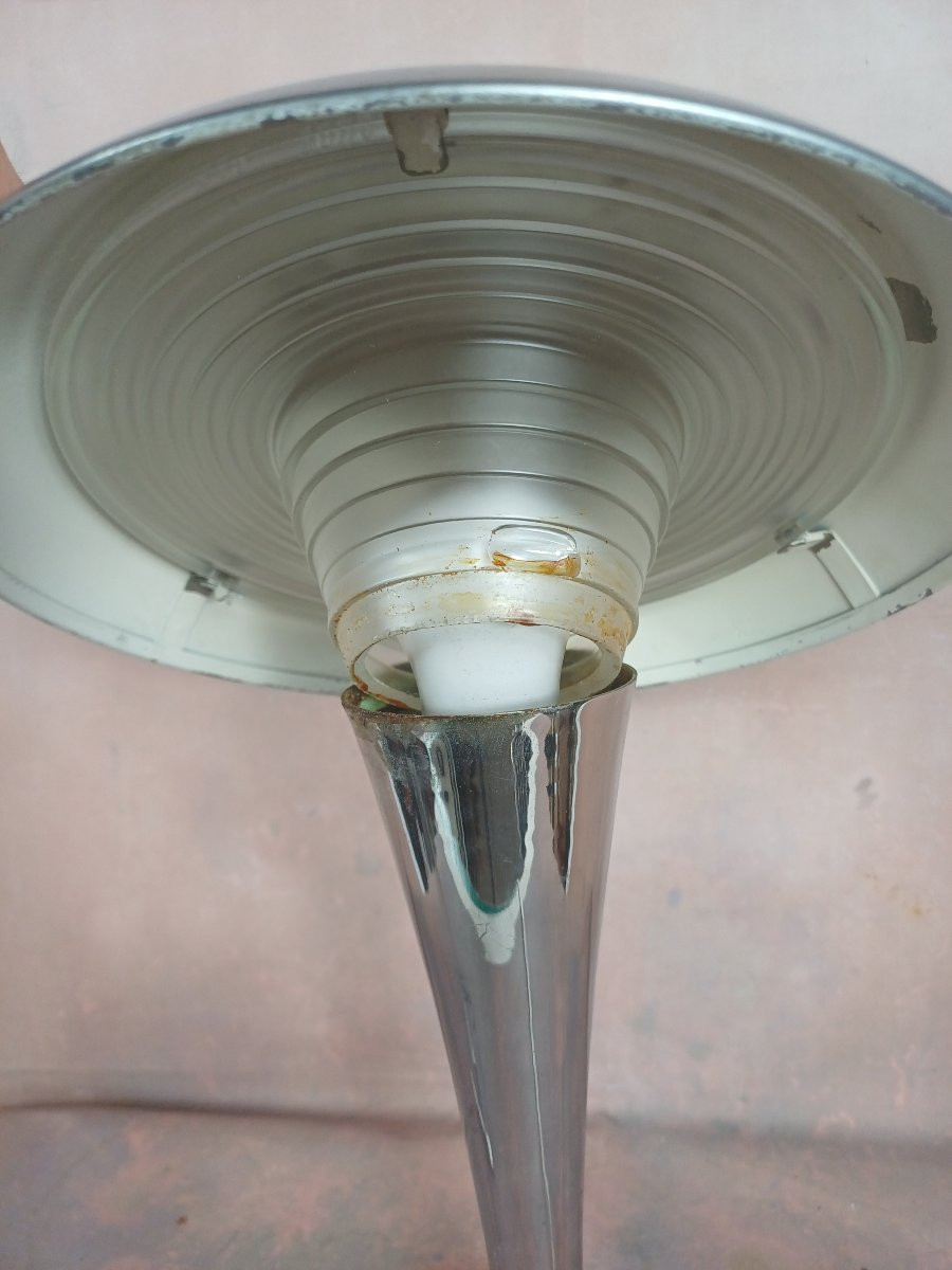 Lampe champignon attribuée a Jean Perzel pour Claude Lumière-photo-4