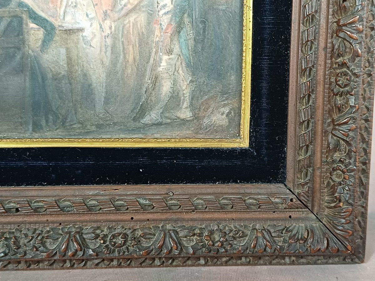 Esquisse R&eacute;union de soldats r&eacute;volutionnaires et responsables portant bonnet phrygien-photo-2