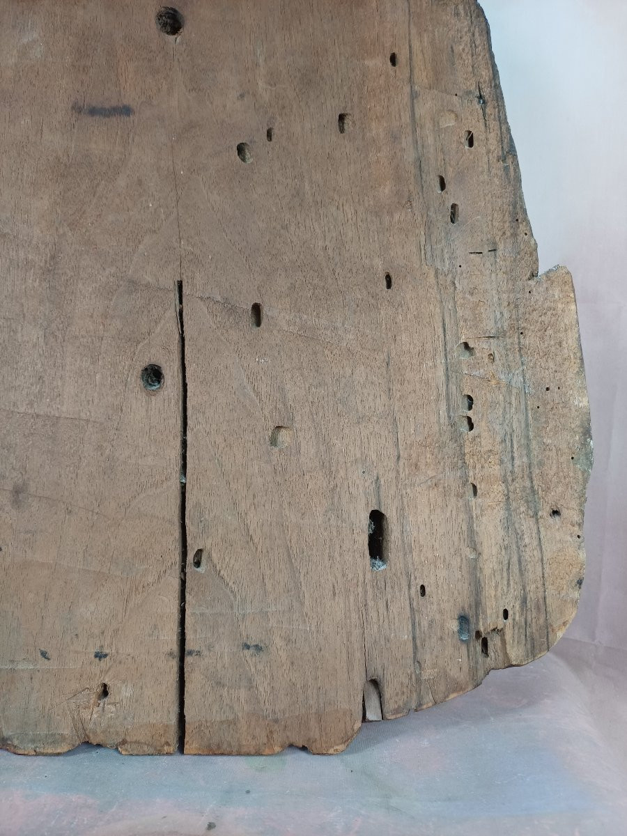 Panneau bas relief en bois St Jean l'Evangéliste  -photo-1