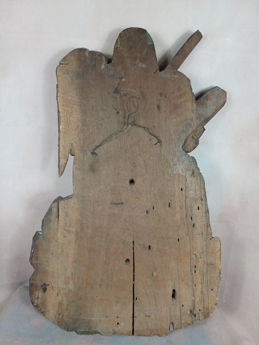 Panneau bas relief en bois St Jean l'Evangéliste  -photo-2