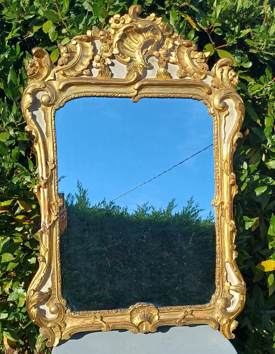 Louis XV Style Giltwood Mirror 
