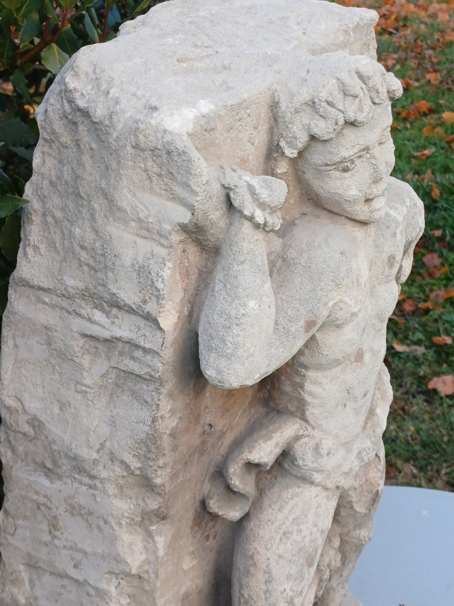 Haut relief St Sebastien statue d'angle de b&acirc;timent-photo-3