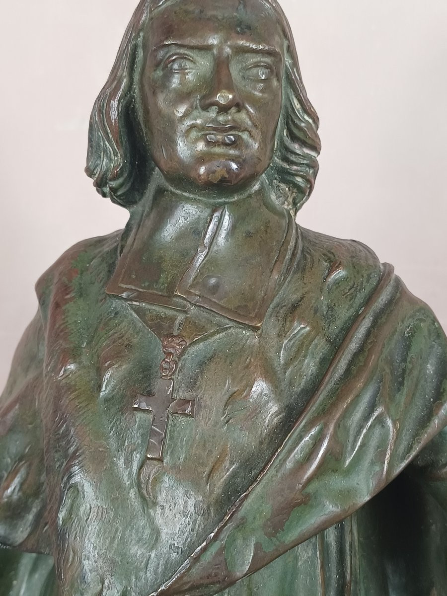 Bossuet Bronze After Albert-ernest Carrier Belleuse-photo-4