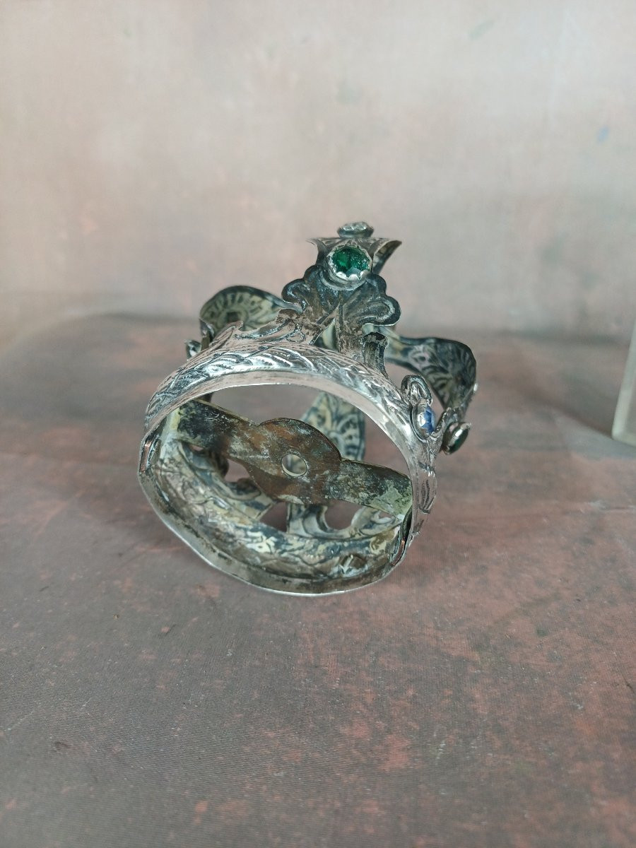 Italian Solid Silver Statue Crown-photo-2