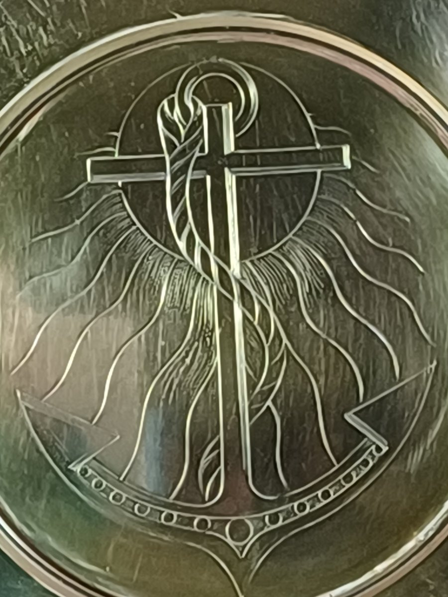 Patène de calice argent massif l'Espérance-photo-3