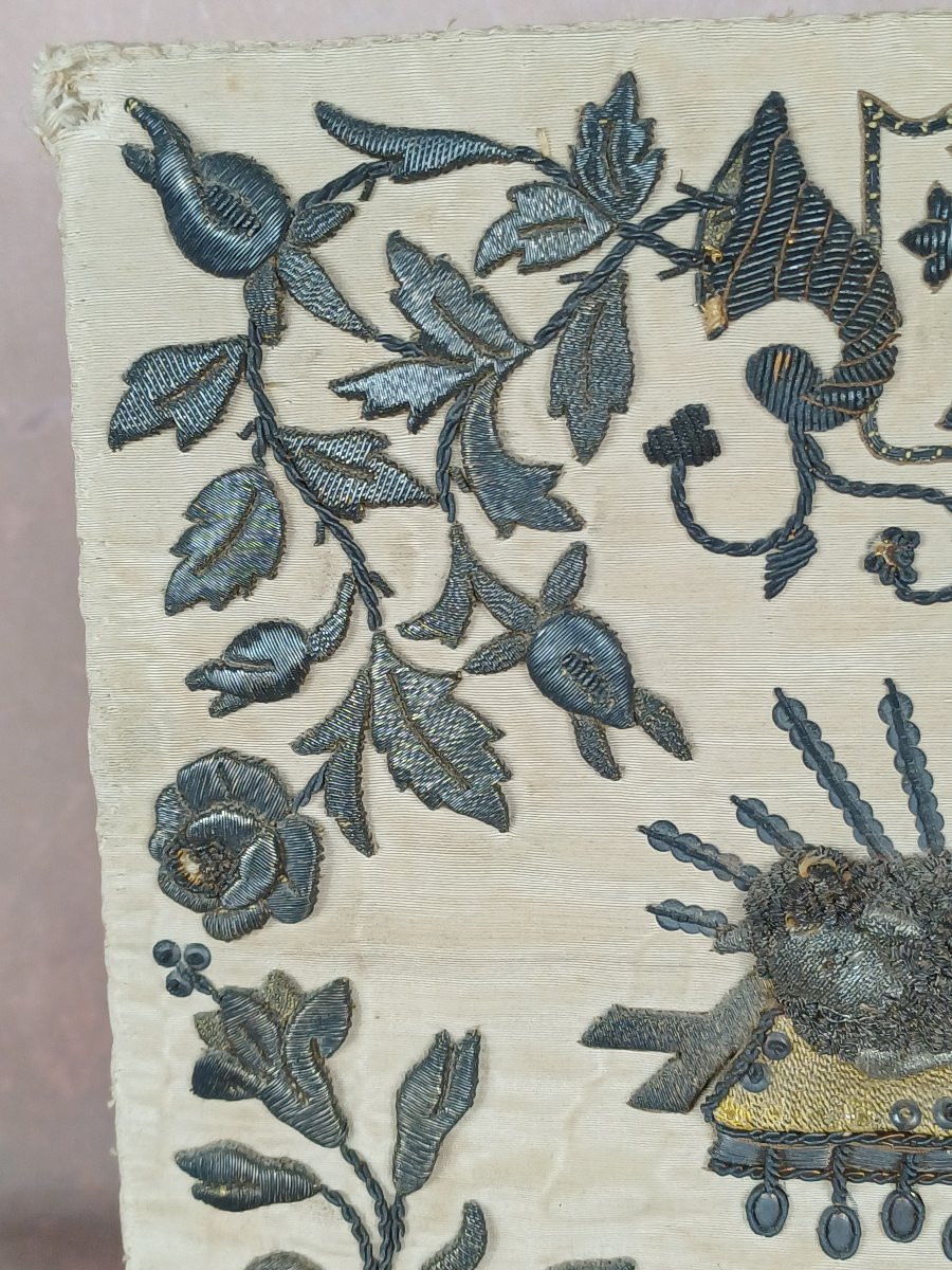 Liturgical Pale, Silver Thread Embroidery, Paschal Lamb-photo-3