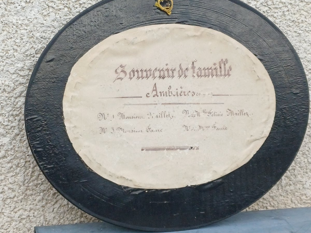 Souvenir mortuaire Ambrières reliquaire en cheveux-photo-4