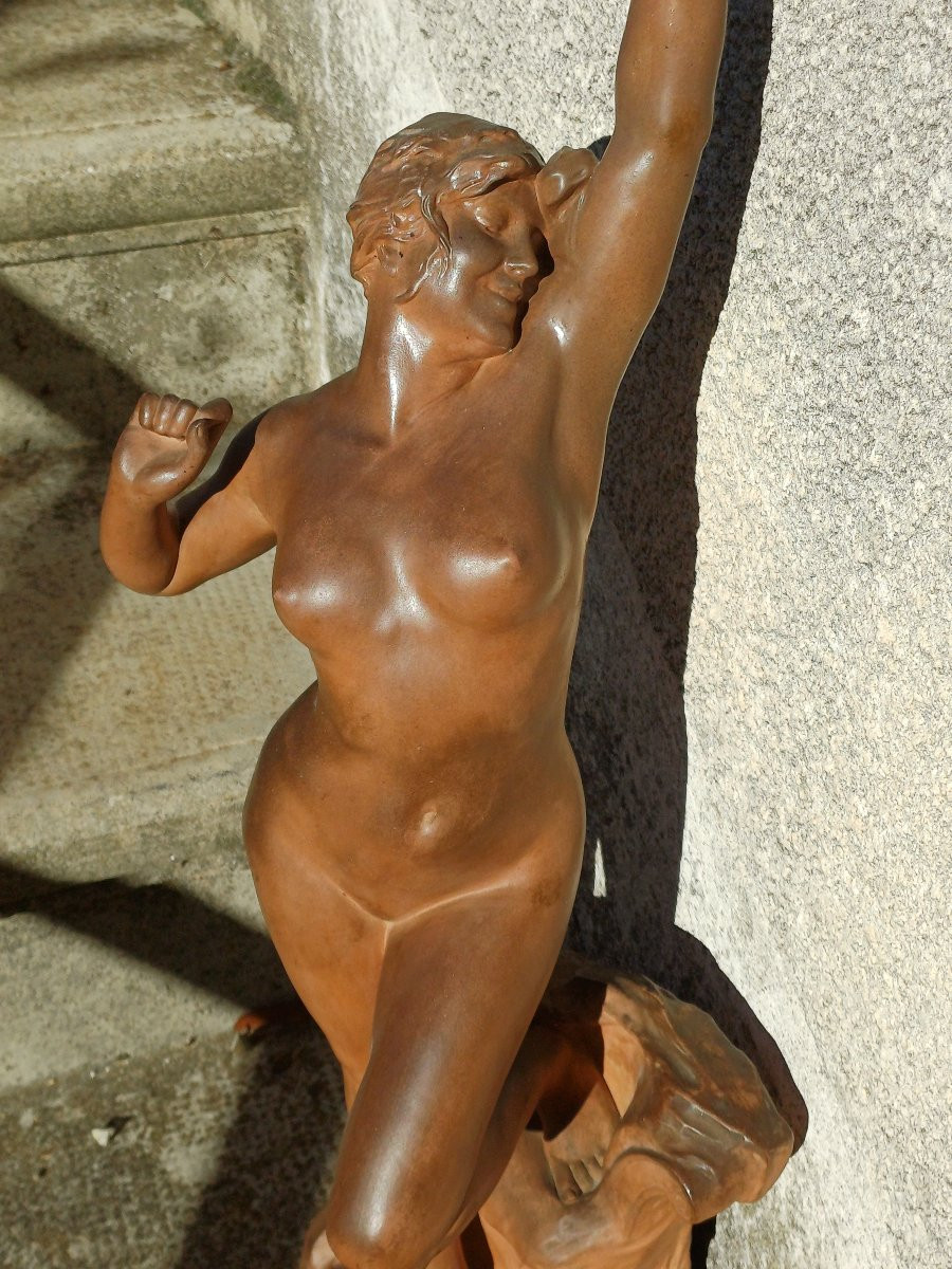 Matinado sculpture en terre cuite de Charpentier Félix -photo-4