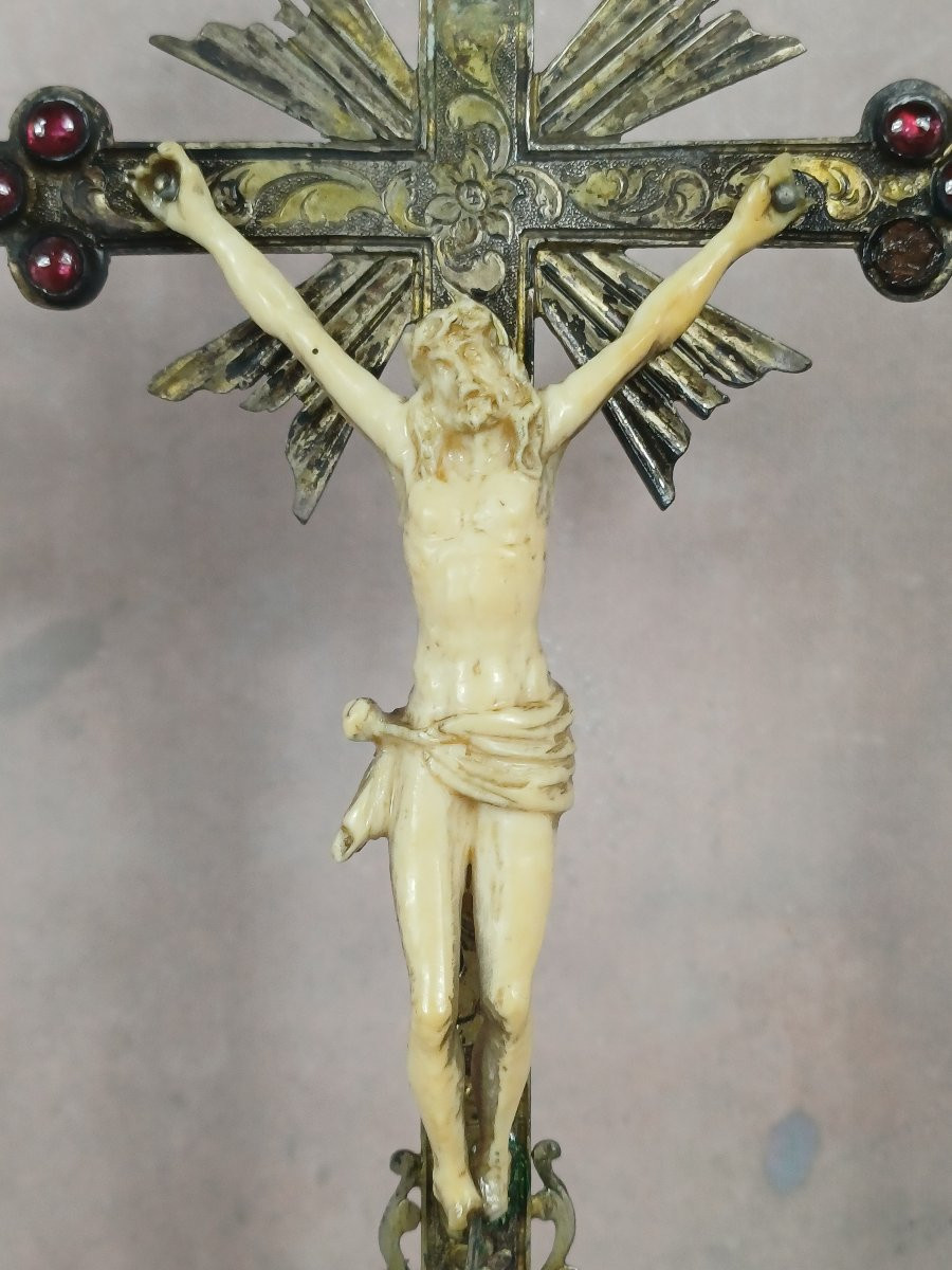 Solid Silver Vermeil Travel Cross Spain-photo-3