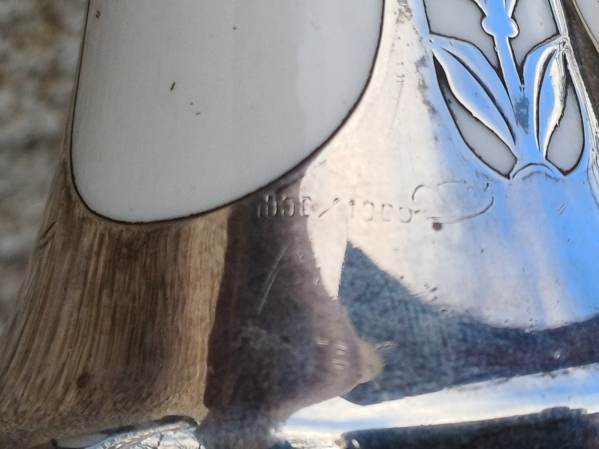 Pair Of Art Nouveau Porcelain Vases With Solid Silver Mounts-photo-1