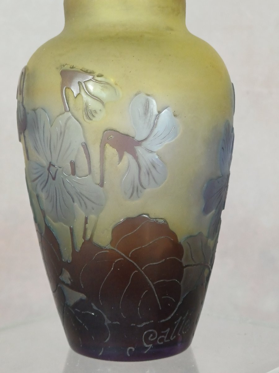 Gallé Vase Decorated With Violets-photo-3