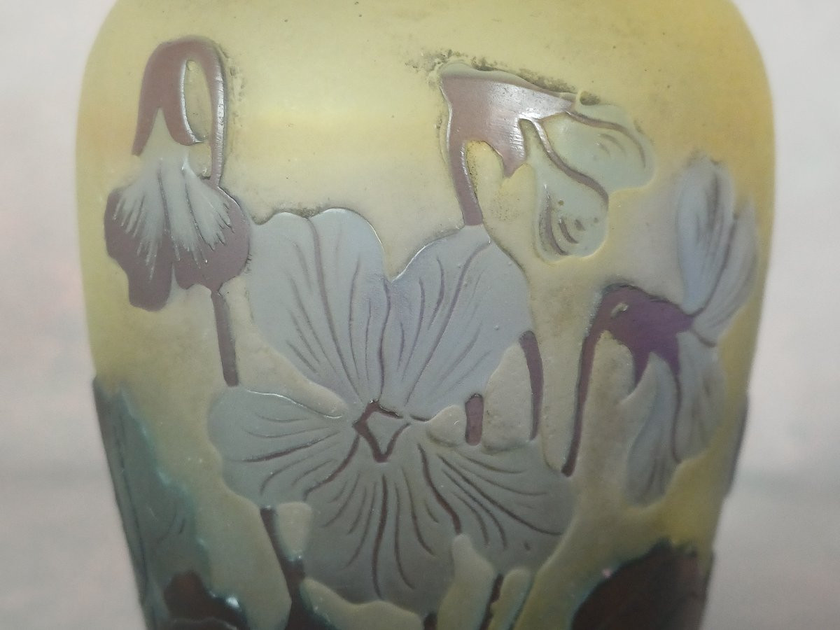 Gallé Vase Decorated With Violets-photo-4