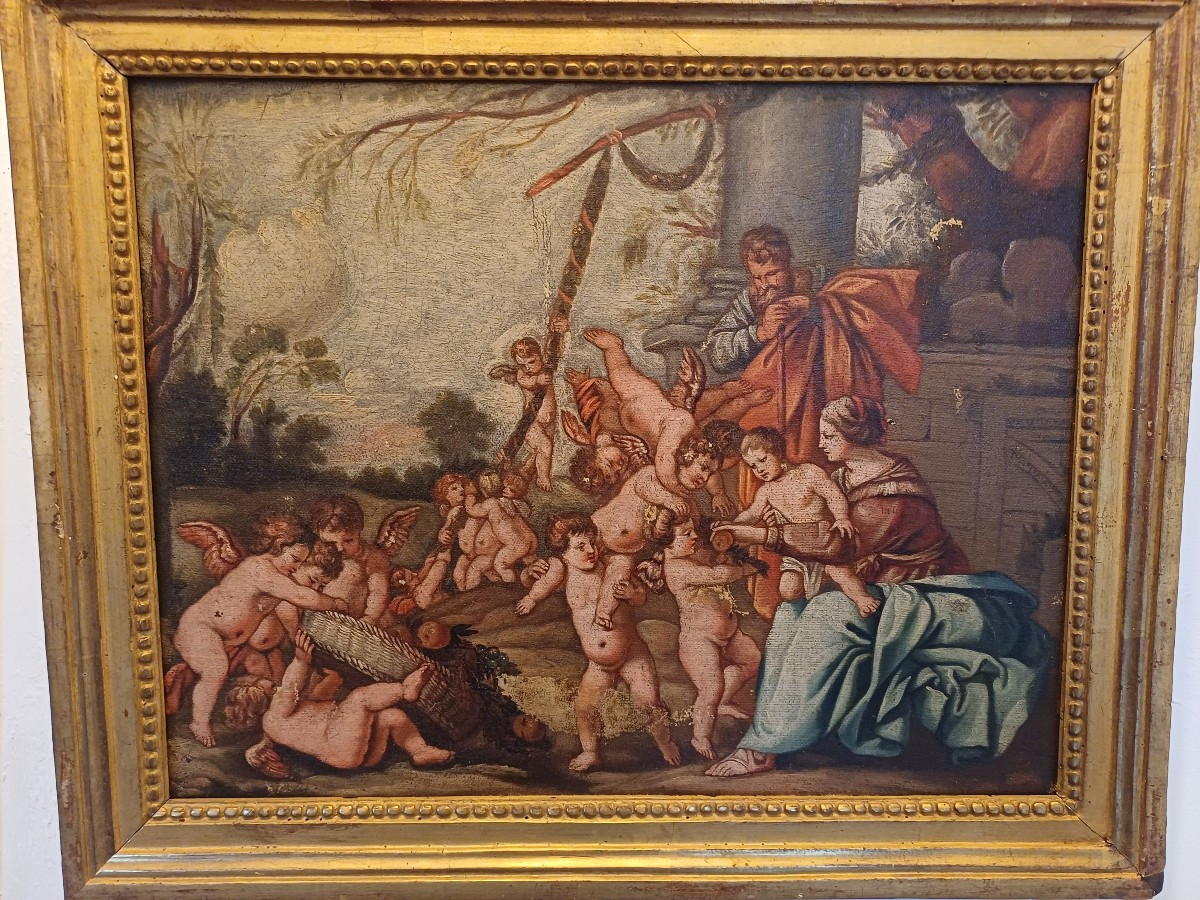 Fantasy Of Putti Around The Holy Family, Late 18th Century