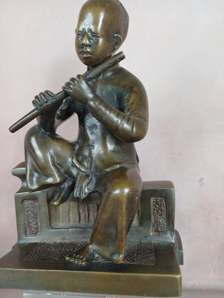 bronze chinois musicien Chine -photo-3