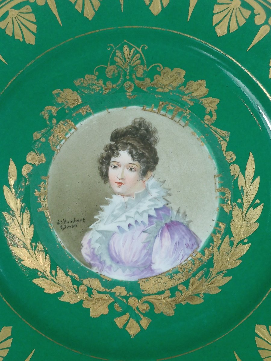 Assiette en porcelaine de la manufacture impériale de Sevres -photo-2