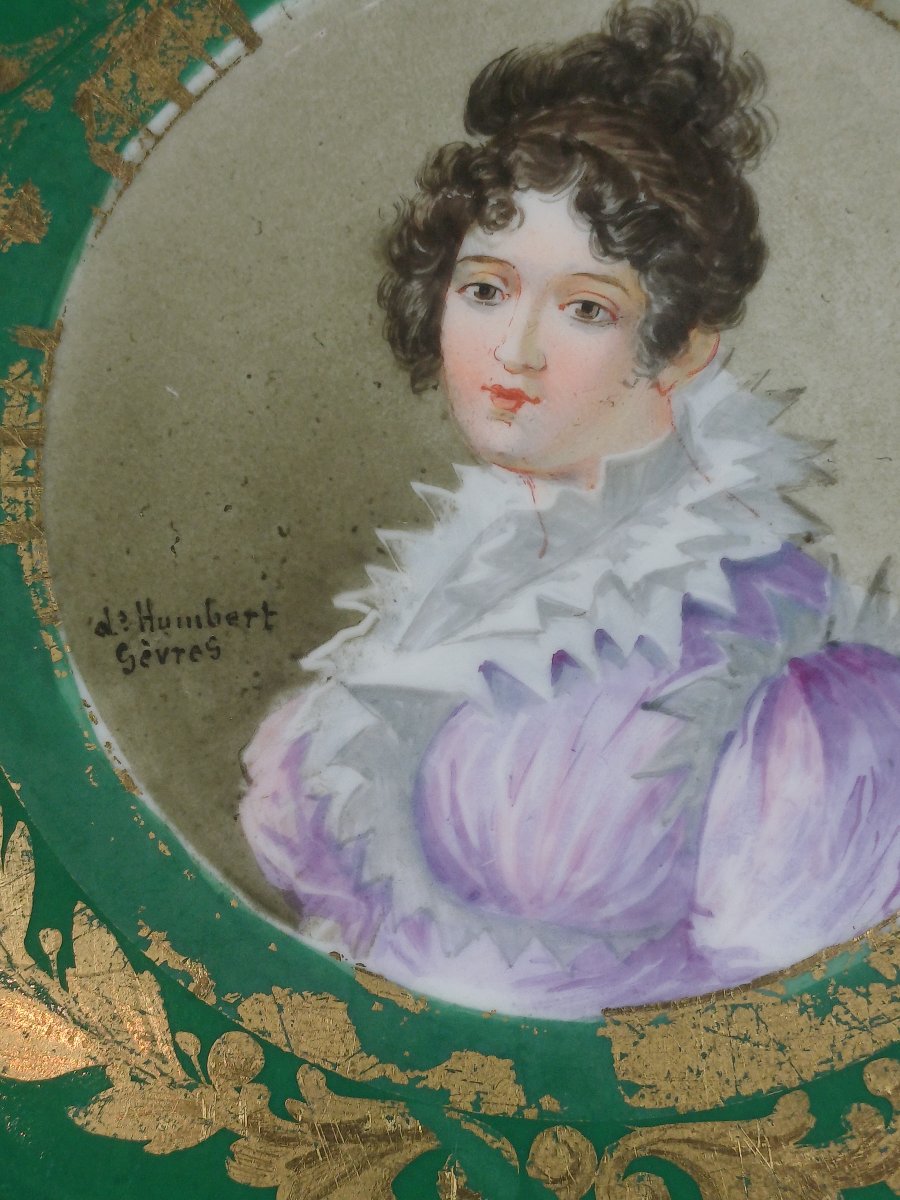 Assiette en porcelaine de la manufacture impériale de Sevres -photo-3