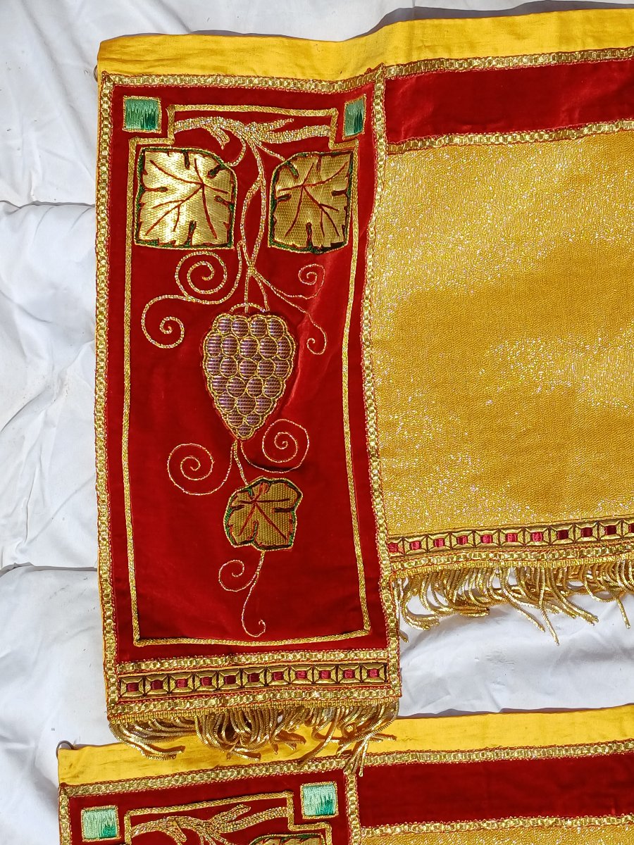 dais de procession jeu complet fil d'or et broderie d'or-photo-6