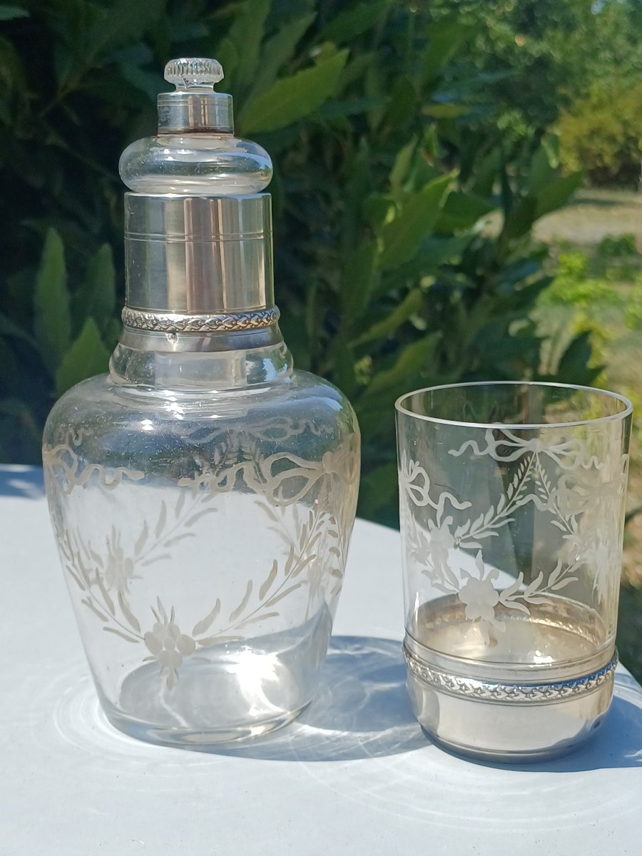 Solid Silver And Crystal Night Bottle Decanter-photo-1