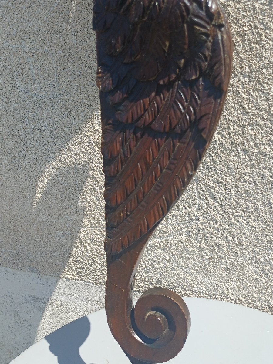 sculpture ange élément de boiserie d'église-photo-4
