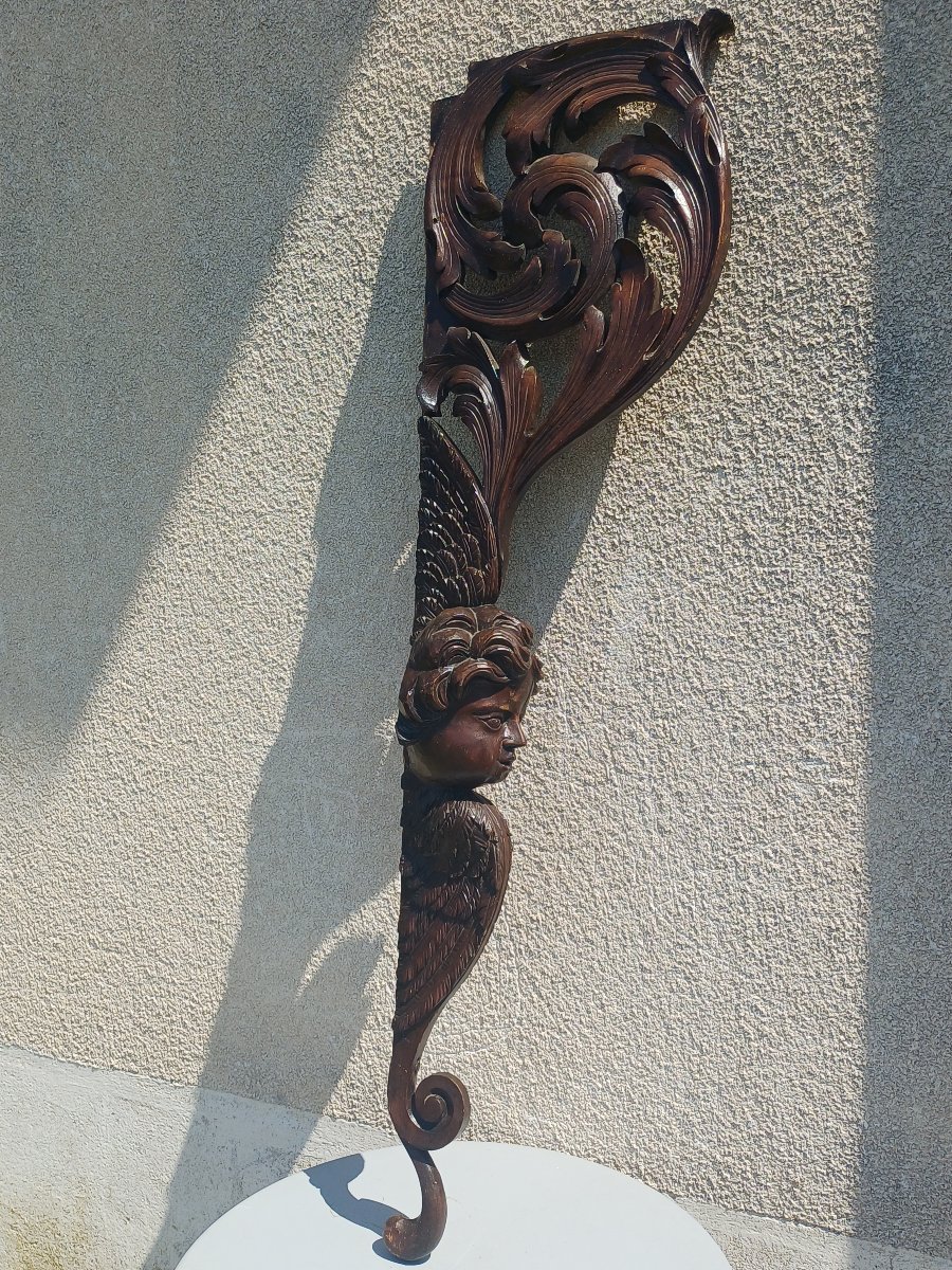 sculpture ange élément de boiserie d'église
