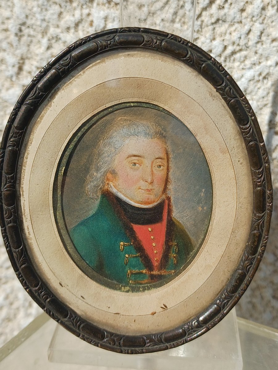 Miniature portrait officier du Saint Empire époque Napoléonienne