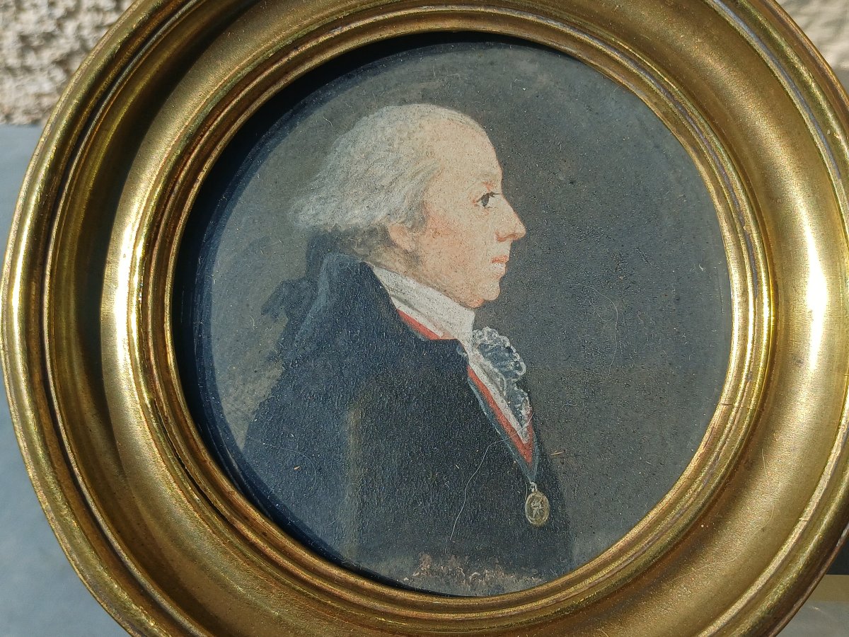 Pair Of Portraits From The Revolutionary Period, Signed "thibaut." 1797-photo-3