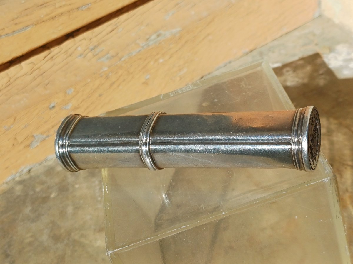 Etui a cire argent XVIIIeme Jean Armand de Bessuejouls de Roquelaure-photo-3