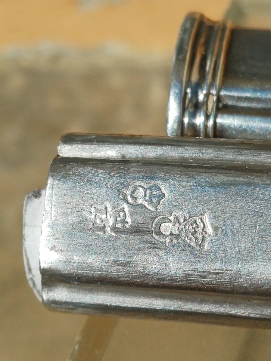 Etui a cire argent XVIIIeme Jean Armand de Bessuejouls de Roquelaure-photo-1