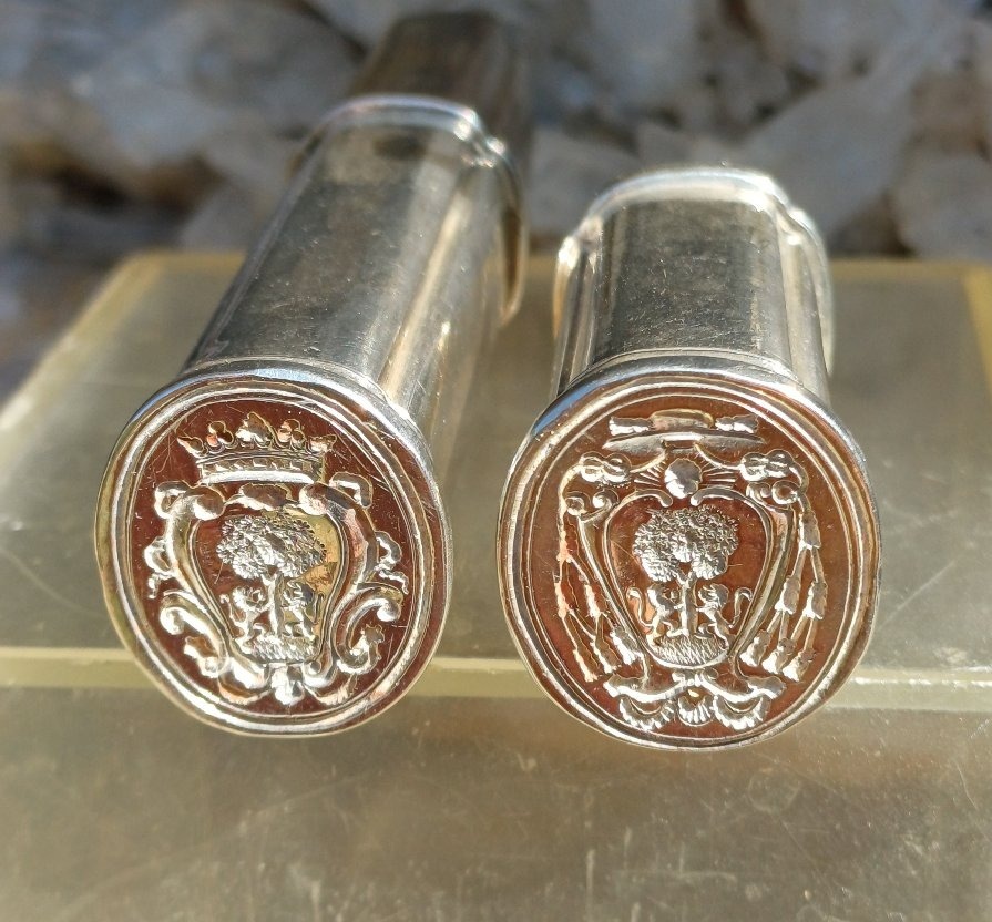 Etui a cire argent XVIIIeme Jean Armand de Bessuejouls de Roquelaure
