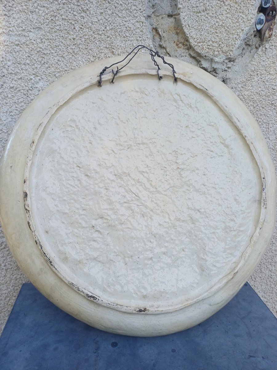 Plat céramique Max Claudet 1892 "Au clair de la Lune, mon ami Pierrot"-photo-2