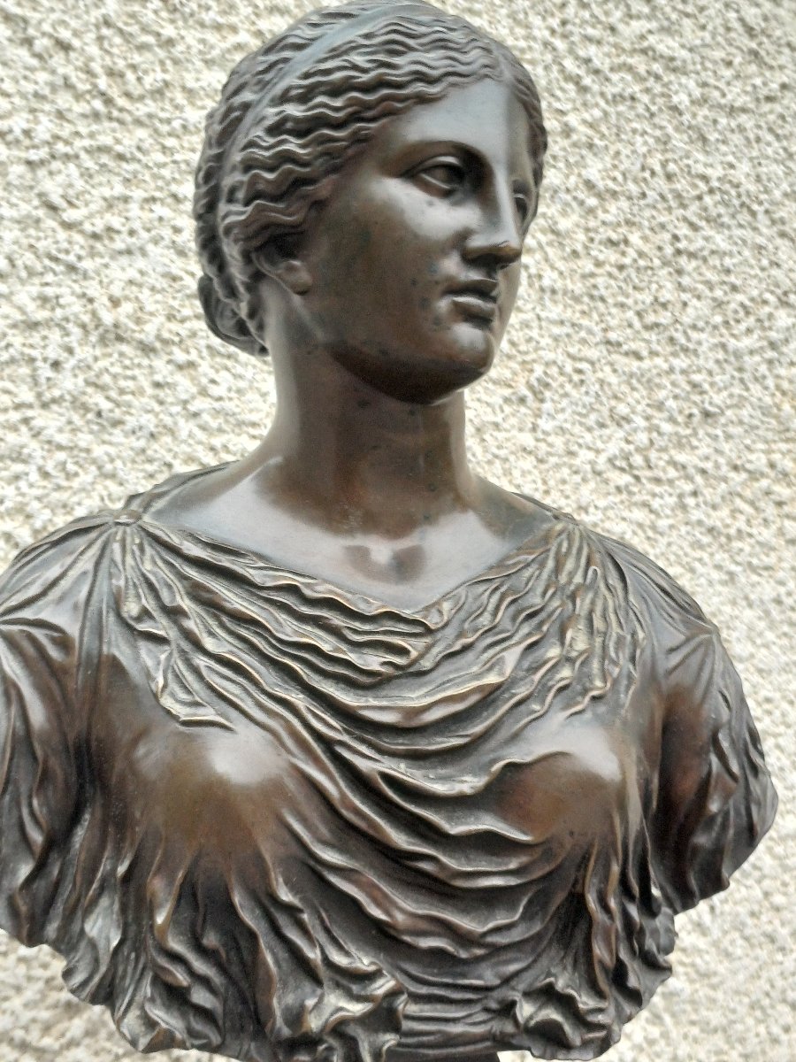 Bronze With A Patina, Venus, Cast In Barbédienne-photo-4