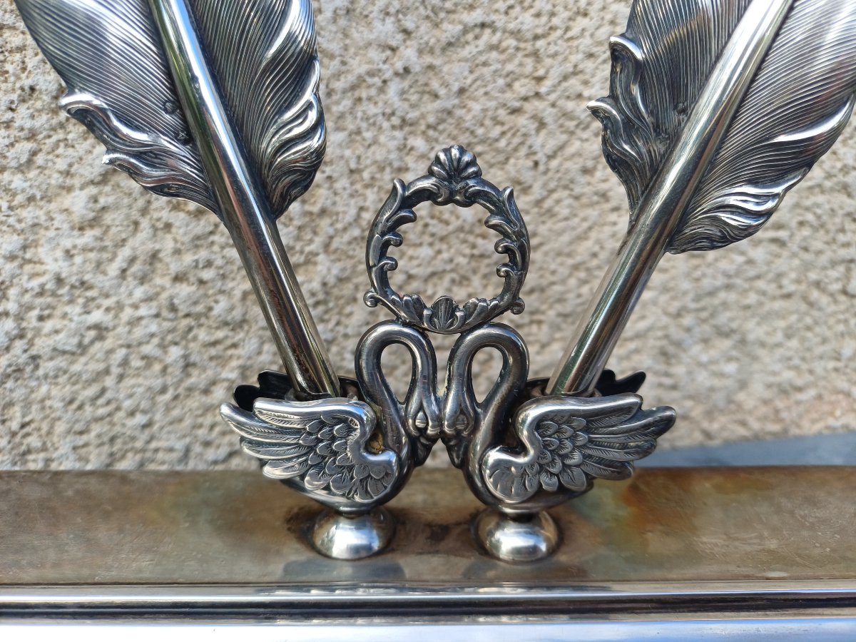 Escribania Solid Silver Inkwell -photo-2