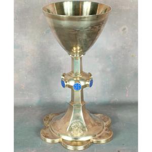 Chalice Sterling Silver Reliquary Neo Roman Poussielgue Rusand