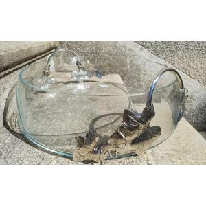 Maria Cristina Sterling Silver And Glass Centerpiece Fruit Bowl