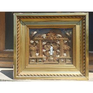 Reliquaire papiers roulés Sainte Croix et reliques Visitation de Troyes