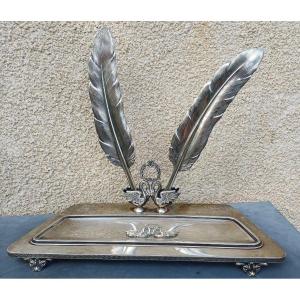 Escribania Solid Silver Inkwell