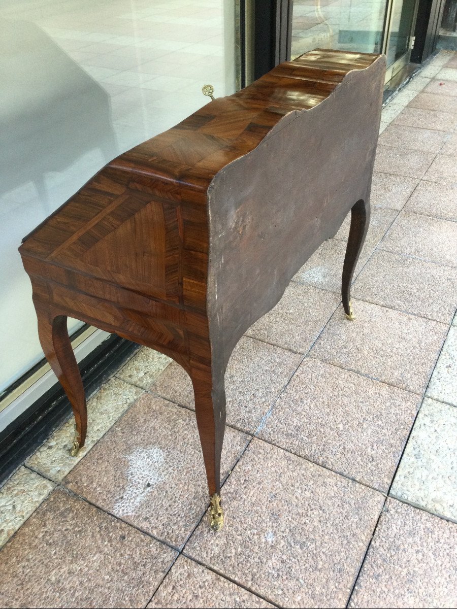 Bureau De Pente époque Louis XV En Bois De Violette-photo-2