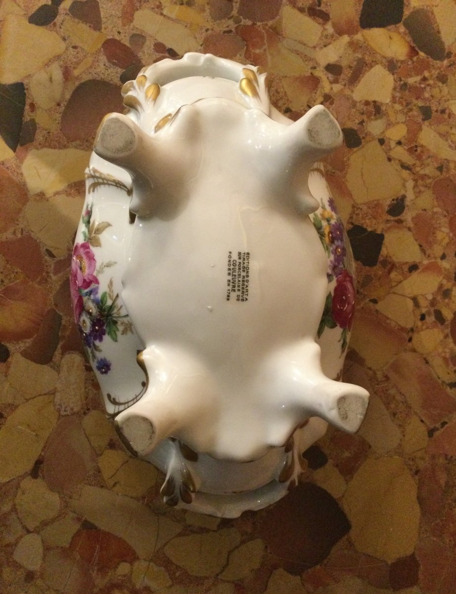 Petite Petite Soupière En Porcelaine Louis XV-photo-4
