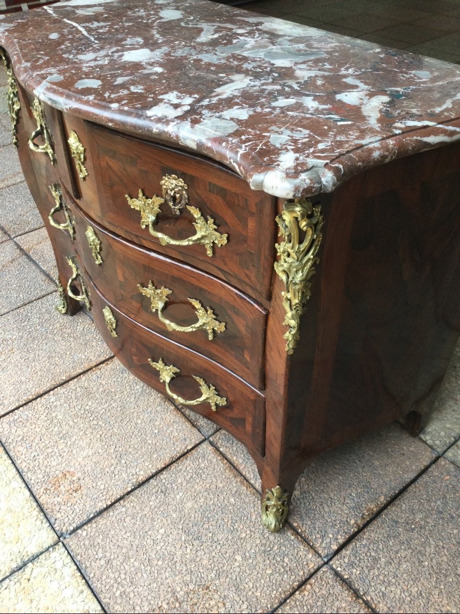 Louis XV Period Commode In Violet Box-photo-3