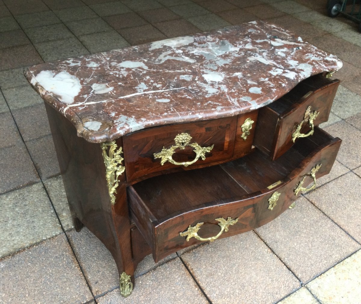 Louis XV Period Commode In Violet Box-photo-5