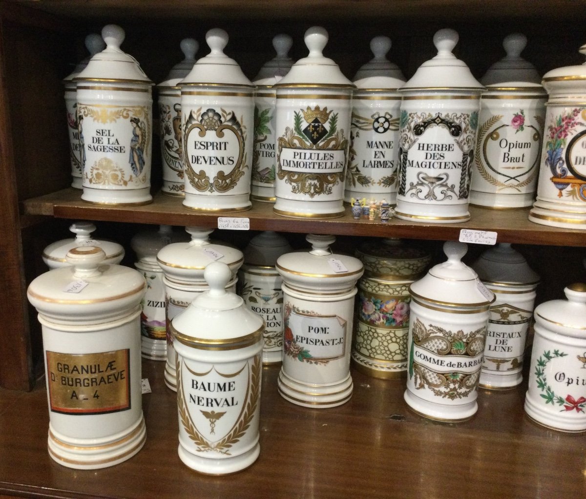 New Collection Of Antique Porcelain And Glass Pharmacy Jars. -photo-3
