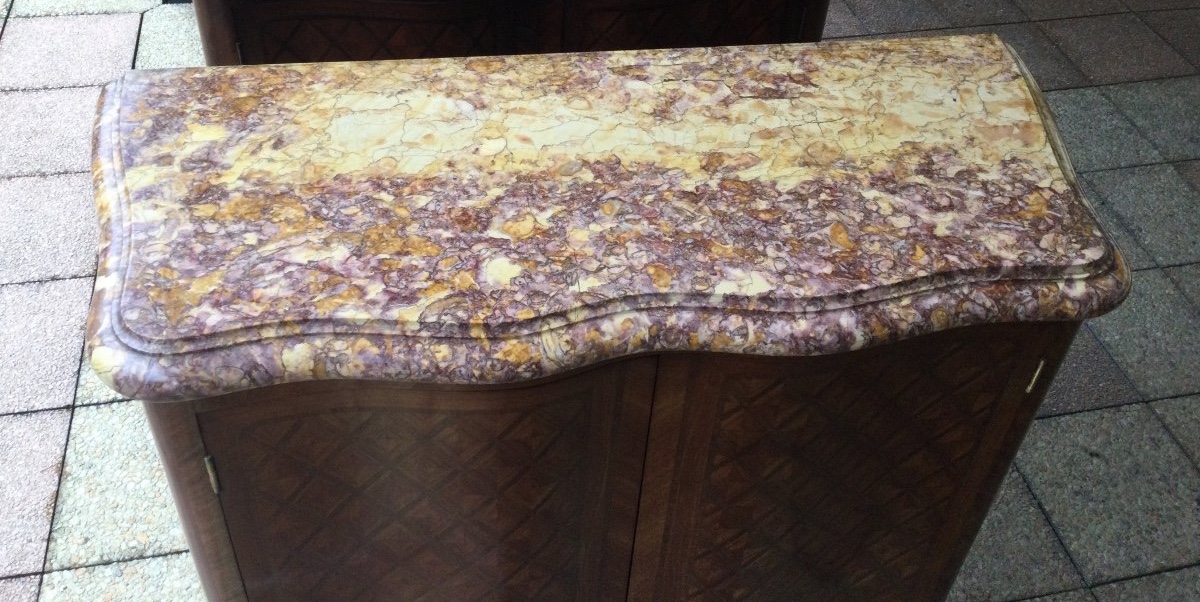 Buffet à hauteur d'appui en Marqueterie.-photo-4