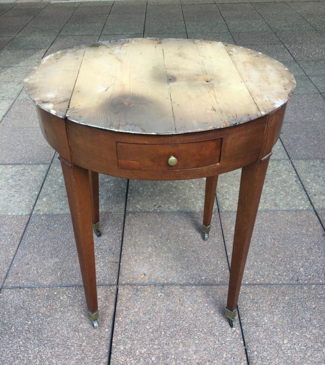 Un Guéridon Dit '' Table Bouillotte''.-photo-3