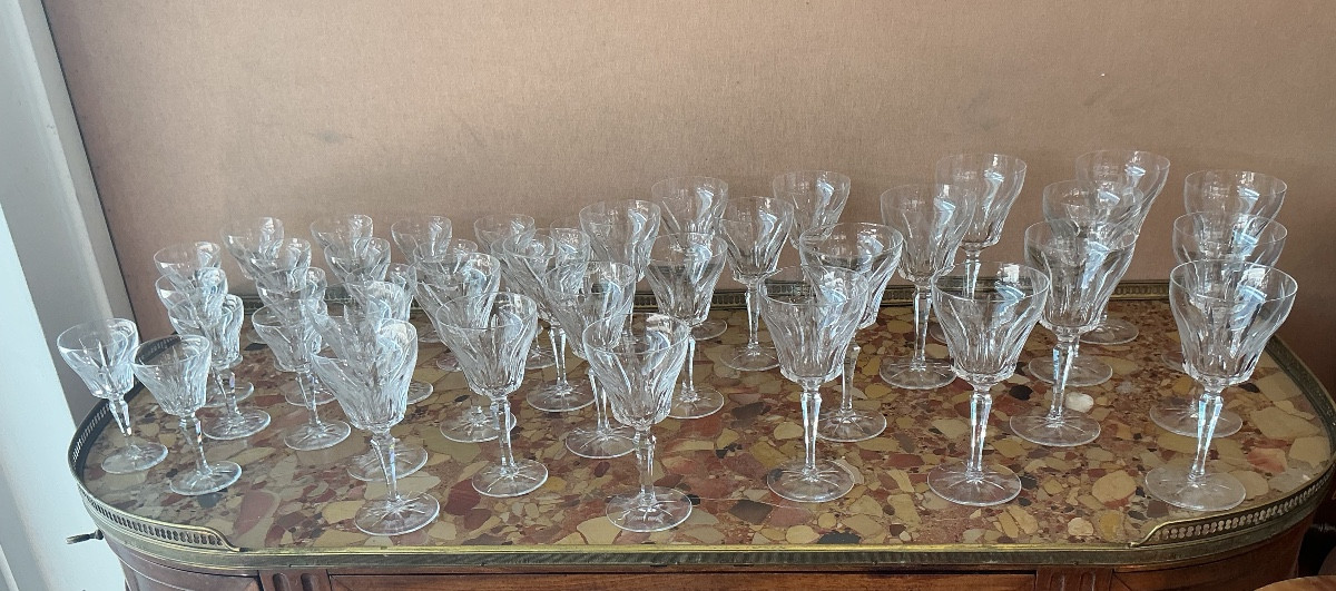 A Set Of Cut Crystal Glasses