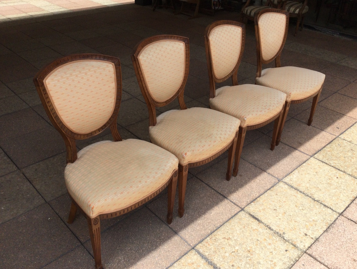 Four Very Elegant Directoire Style Chairs-photo-2