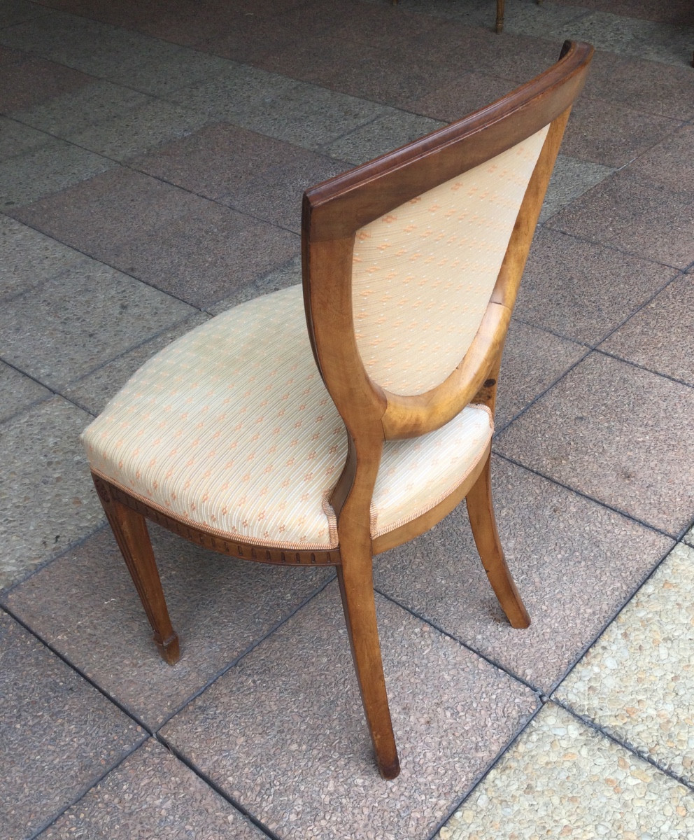 Four Very Elegant Directoire Style Chairs-photo-6