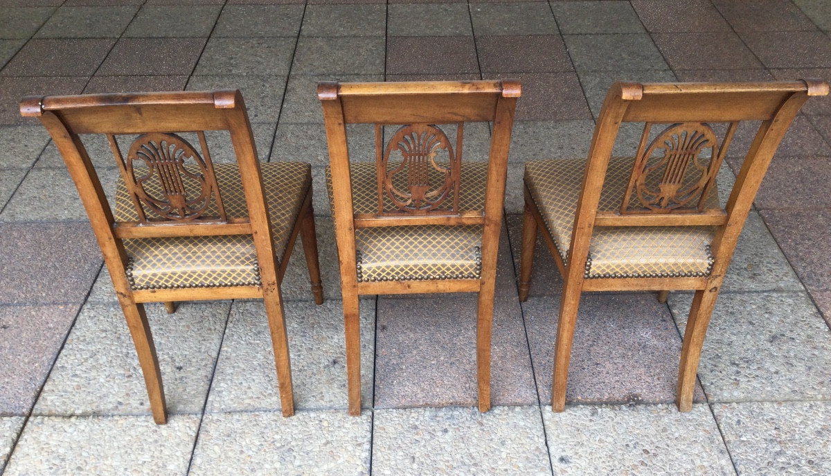 Suite de trois chaises de style Directoire  pouvant être vendues à l'unité-photo-1