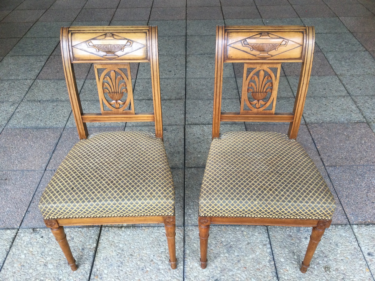 A Pair Of Directoire Style Chairs