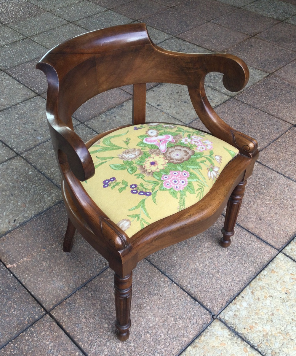 A Walnut Office Chair.-photo-2