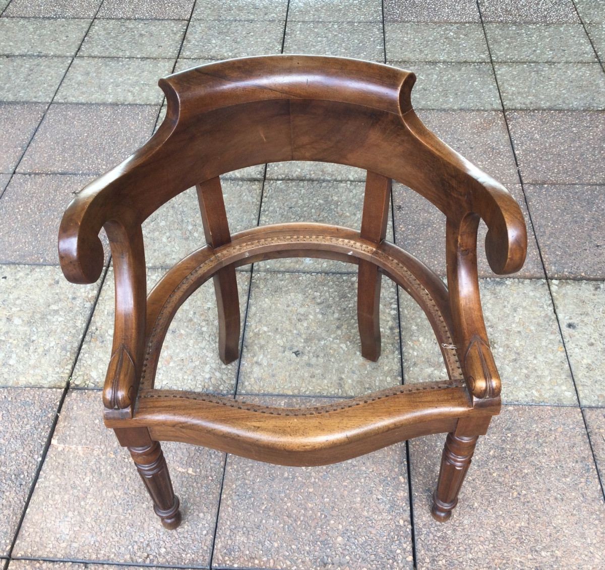 A Walnut Office Chair.-photo-3
